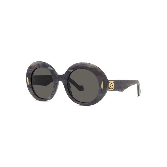 LOEWE Anagram 50MM Oval Sunglasses in Grey Black Horn $420
